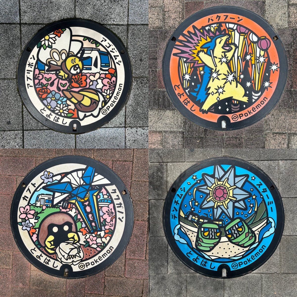 tytytyty49's tweet photo. 豊橋市のポケふた制覇した🙆‍♂️ https://t.co/l6CGJDC7HE