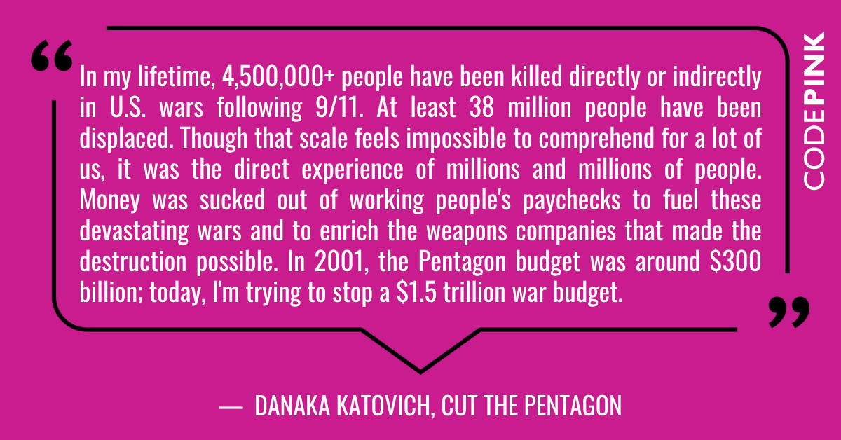 codepink's tweet photo. This week at CODEPINK, we:
☮️ Campaigned against the $1.5 trillion war budget
☮️ Confronted pro-genocide politicians
☮️ Opposed U.S. attacks on Iran
&amp; more!

Check it out:
https://t.co/AqPiomhal4 https://t.co/mgWZYRIxsm
