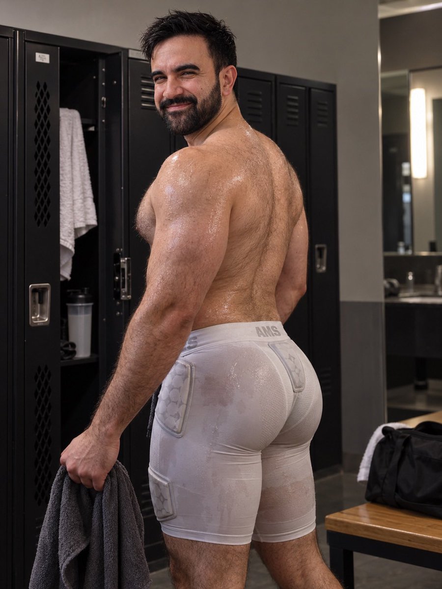 clapifyouc4re's tweet photo. Big guy Zohran after a sweaty game https://t.co/MVjiXrj01m