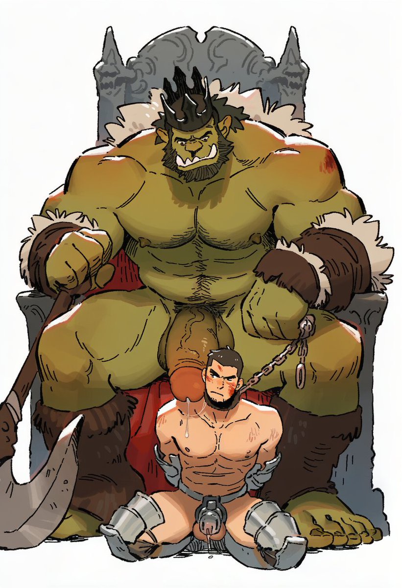Ero_Frog0429's tweet photo. オークキングに飼われた戦士。
調教済み。 https://t.co/n3egv7JUll