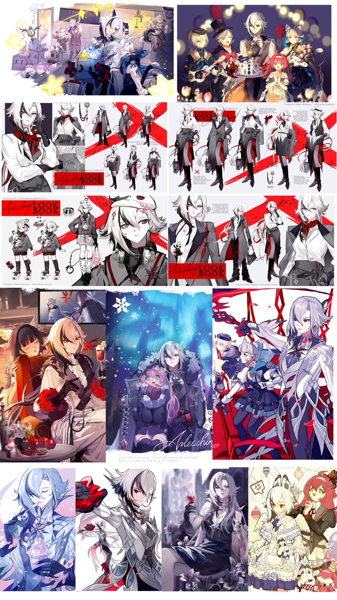 LTanuko39831's tweet photo. Hello! I’m Lea — some of you may now know me as “that artist who got yelled at and threatened for drawing Arlecchino in a skirt” LMAO 

Since all that chaos somehow brought a lot of new people here, I thought it was a good time to reintroduce myself and update my pinned post~

Arlecchino means a lot to me. She gave me strength during some of the hardest times in my life, and she’s still an important source of comfort and inspiration to me today.

In my mind, she feels incredibly alive — almost like a real person. Her joys and sorrows, her instinct to protect, her family and friends, her contradictions and struggles… I want to explore all of that through my art.

I love designing beautiful outfits for her, but I also love drawing her past, the House of the Hearth, her relationships, quiet everyday life, silly little moments, and all the possibilities canon may never have enough room to show us.

I draw her, make merch, travel to conventions, organized birthday events across 11 cities, and even put her on big screens around the country. Somehow, doing all these things for one fictional woman has brought me endless joy. 

Maybe that’s why it’s hard for me to reduce her to a few labels. Even words like “cool,” “queen,” “master,” or “butch” barely scratch the surface of how I see her. You know, when you’ve known someone for a long time, labels slowly give way to the impression of a whole person. That’s how Arle feels to me.

And of course, I’m still completely captivated by her.  To me, she absolutely has a masculine side, but it’s a kind of coolness that feels distinctly feminine — something only a woman could embody in quite the same way.

That tension is irresistible to me as an artist. It’s why I love seeing her in both masculine and feminine styles: pants, skirts, suits, uniforms, casual clothes, ridiculous little birthday outfits… if it inspires me, I want to draw it.

I don’t see them as different versions of Arle. They’re simply different sides and possibilities of the same person I love.

I care deeply about canon and love digging into the details of her character. But fanart is also where I get to imagine, interpret, and explore. Sometimes I stay close to canon; sometimes I wander a little further and ask, “What if?” That freedom is a huge part of why I love fan creation.

So if you’re new here — welcome!  I hope my art lets you get to know the Arlecchino I see.

And if you’ve been here for years, thank you for watching me draw this woman approximately five billion times and somehow still never get tired of her. 

Anyway — here’s some of my Arle art from over the years!