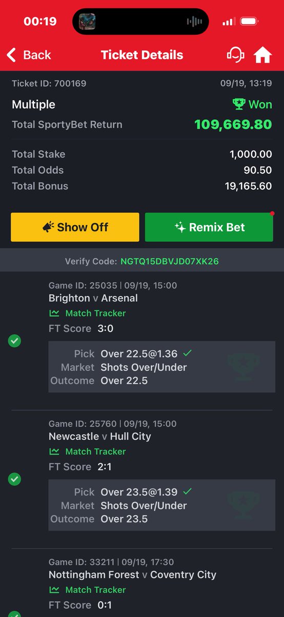 Shegs3456's tweet photo. 123 odd boom
90 odd  boom
61 odd boom

Drop winning tickets 

Triple boom 💥 🤯 

Make I use this one recover https://t.co/rTygV4GmmX