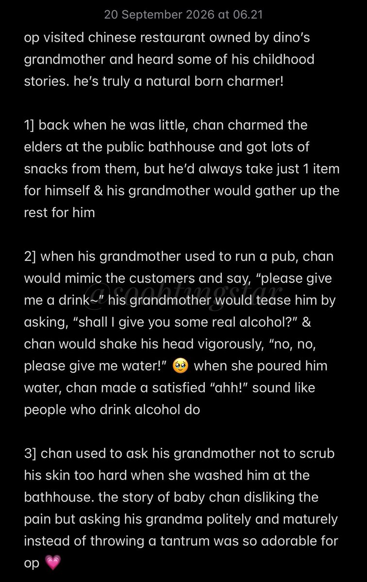 soobtingstar's tweet photo. op visited chinese restaurant owned by dino’s grandmother and heard some of his childhood stories. he’s truly a natural born charmer! https://t.co/eGTLWpQMTa
