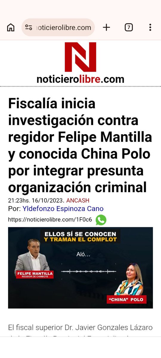 warriorperuvian's tweet photo. LA CHINA POLO ERA UNA PELIGROSA BANDIDA EN ANCASH. 
Susy Aponte la "china polo", se hacía pasar por una periodista pero era una extorsionadora y pertenecía a una red criminal (políticos, jueces, fiscales y policías corruptos) y usaba su programa para difamar a otras autoridades- https://t.co/ev3mAuhsLJ