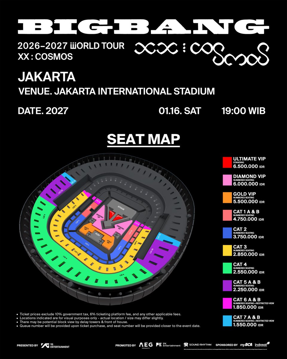 jastipchan's tweet photo. 🎫 Open Ticketing Service / Open Jastip &amp; War Tiket / Ticketing Assistance 🎫 
BIGBANG WORLD TOUR 'XX : Cosmos' In Jakarta

💰 fee IDR 300-650k/tix
📝 payment fee after secured
✅ trusted 100%
⚠️ bookslot dm!
secured ultimate vip &amp; diamond vip

📌 bigbang jastip &amp; jaswar https://t.co/QYVSsB43o8
