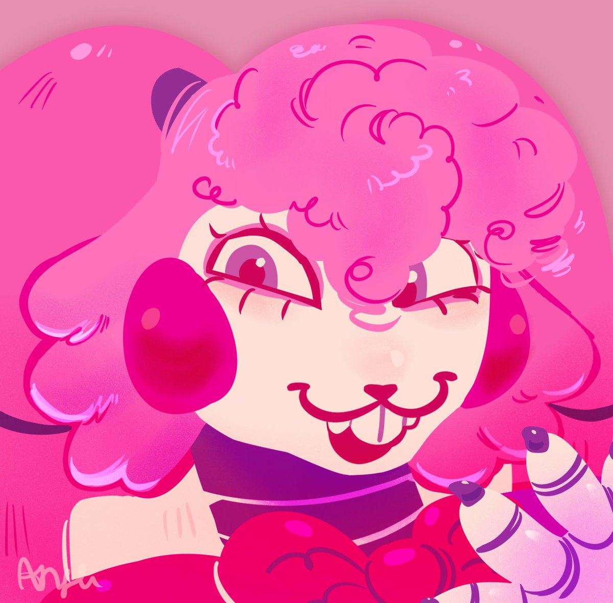 AngieV1rus's tweet photo. THIS IS TOY LOLLY!! I made her cause withered bonnie x toy chica is very dear to me and when I see it I think "but what if toy chica was me tho" and I like toy bonnie and I like bunnies so I put them together to make an oc to live my dream https://t.co/Xy8dEz7BMb
