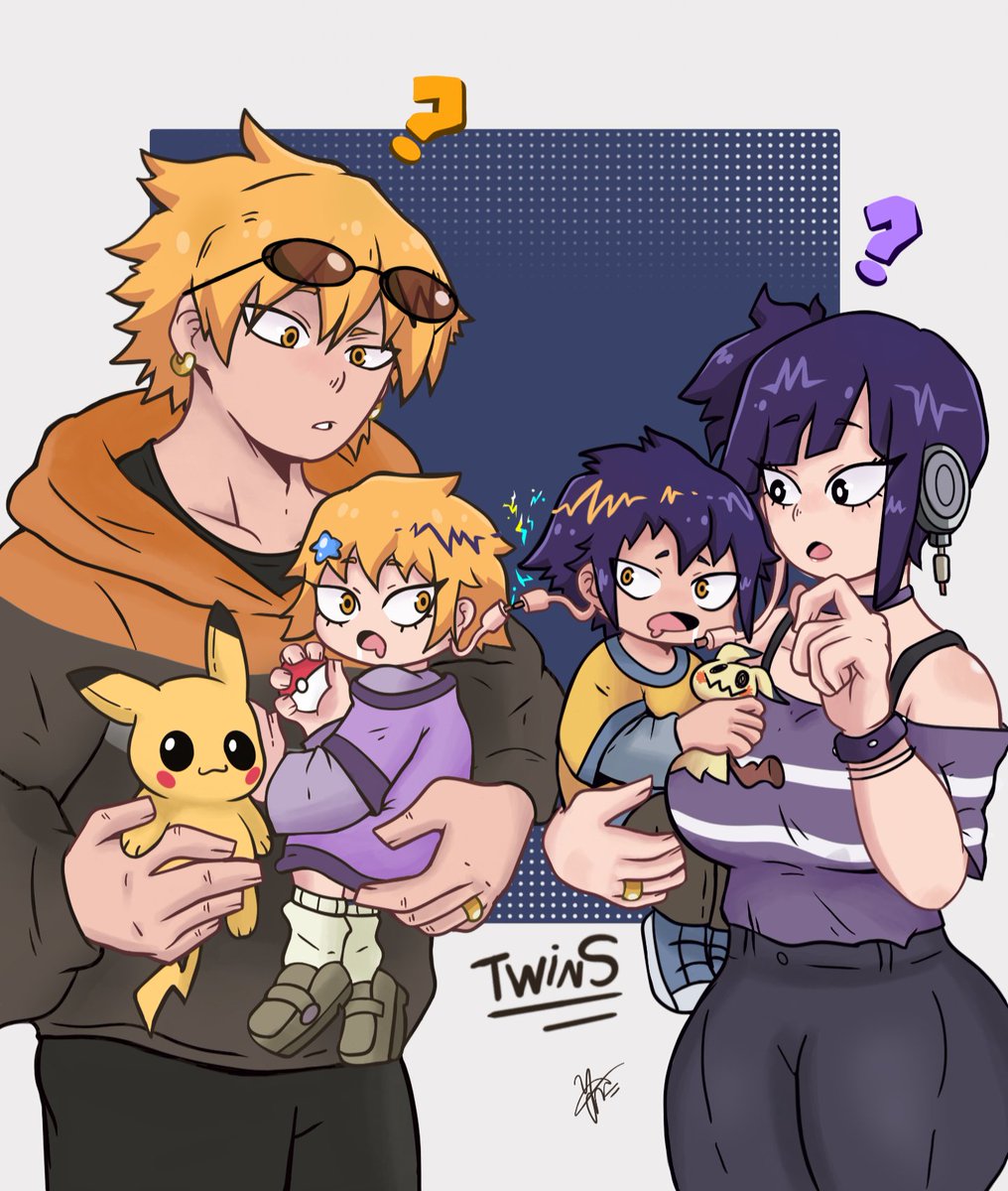YumisFrog's tweet photo. Family Kaminari⚡️🎧 ♡ 

#MHA #KamiJirou https://t.co/kfFN6KyKgI