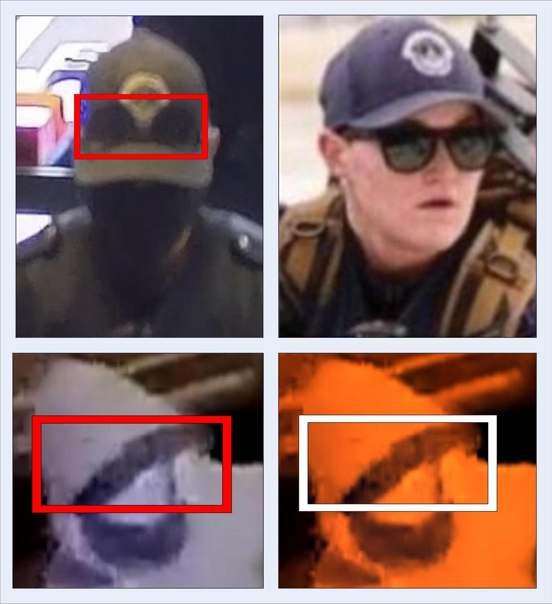SteveBakerUSA's tweet photo. 🚨SATURDAY NIGHT SPECIAL: You can see it in their eyes🚨

As I’ve recently pointed out in a series of exclusives here on X, Brian Cole Jr. has never owned or worn sunglasses or ball caps. But in the CCTV videos of “Hoodie,” the J5/J6 distributor of boom-boom devices at the DNC and RNC can clearly be seen wearing both.

We also know from the @FBI’s “Receipt for Property” of items seized as evidence from the Cole family’s home that they took a pair of “Solar shield black sunglasses,” proving the FBI also knows Hoodie wore sunglasses. (Image below.) Not clear-lens glasses, as some other investigators have previously proposed.

Someone else, though, does wear both sunglasses and ball caps. In fact, sunglasses with strikingly similar frames to those worn by Hoodie. (Both images below of the Capitol Police officer were taken on January 6, 2021, at the Capitol.)

According to Brian’s mother, all Cole family members wear eyeglasses, except for her grandson. As a reminder, the FBI took her Apple Watch from her own bedroom. So the agents didn’t remove items solely from Brian’s room. They took them from all over the house. She doesn’t recall which room they took the solar shield sunglasses from.

Have a great remainder of your weekend.

Saturday Night Special … signing off.

More to come.

P.S. @accabbat has been knocking it out of the park in his recent video work. Can't say enough about how thankful I am to have him on our team.