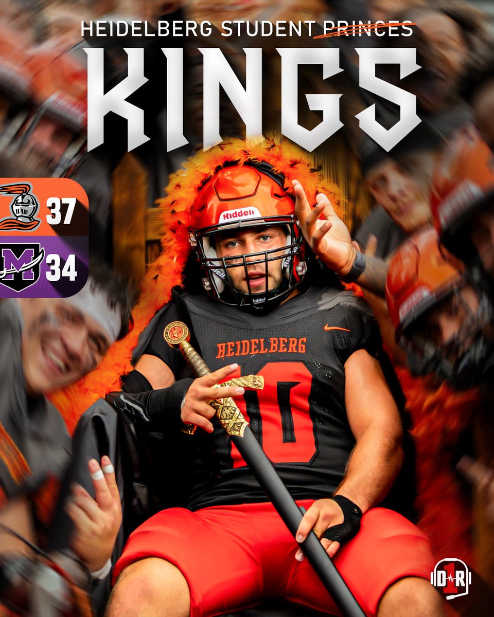 D1_Rejects's tweet photo. .@BergFootball reclaims the crown 👑

A win almost 40 years in the making just took place in Alliance, OH for this Heidelberg squad ⚔️

#D1R | #D3FB https://t.co/ujV0bszYd3