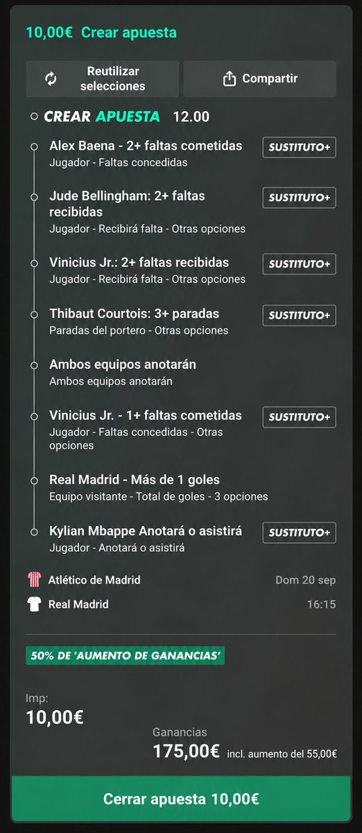 ScorpioSoccer's tweet photo. CUOTAZA 12.00 + 50% AUMENTO BET PARA EL DERBY!! ATLÉTICO VS REAL MADRID

Siguenos en telegram para tener lo mejor:
https://t.co/p9obJ2Wye8

#apuestasdeportivas #apuestas #futból #parley #soñadora #premium #laliga #remates #gaming #escalera #realmadrid https://t.co/EVGnT7fdeg