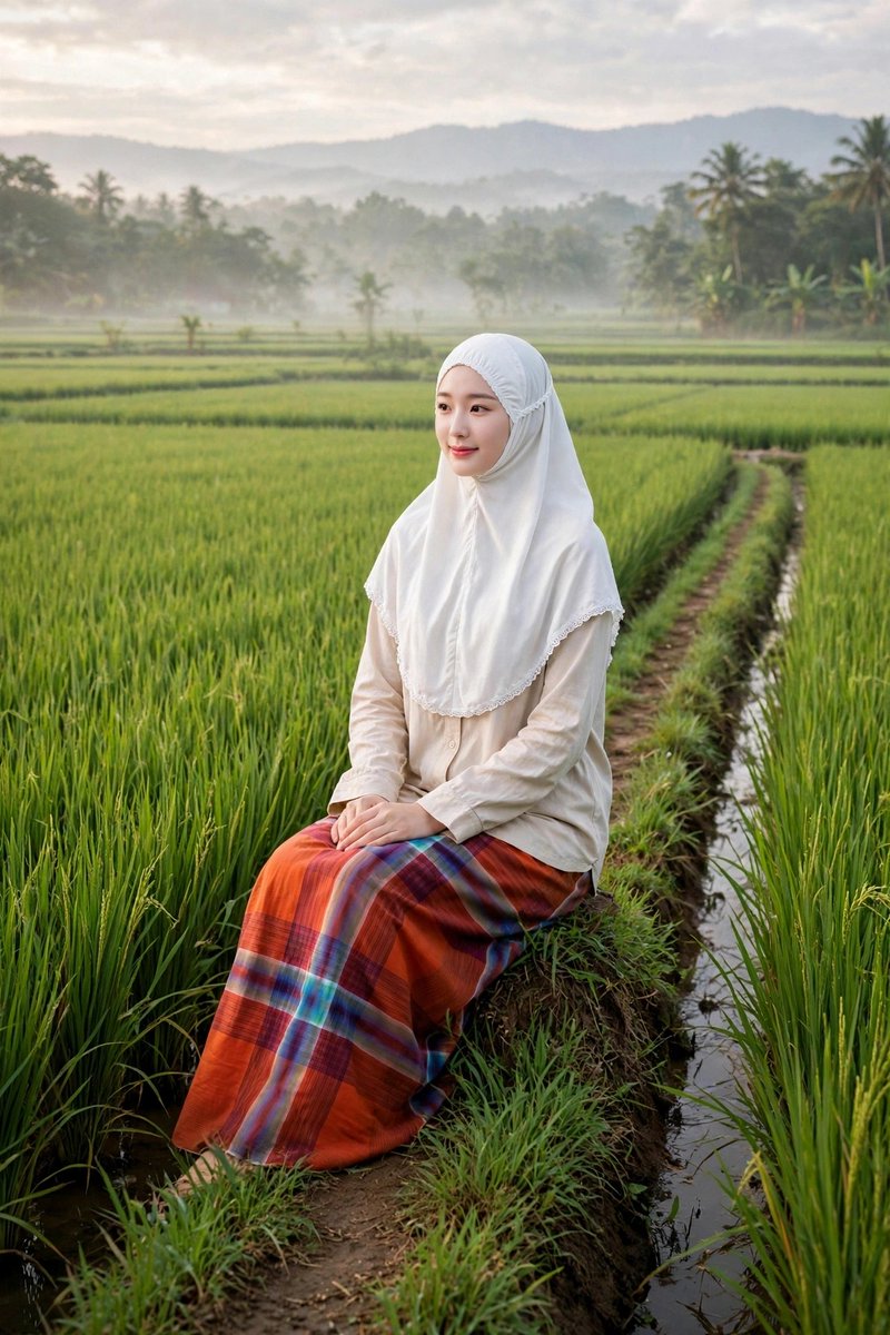 imasusagashite's tweet photo. Pesona gadis desa di tengah sawah berparas cantik dan di padukan dengan kain sarung yang melekat di badan nya,,,memandang pemandangan alam dan menyeruput secangkir kopi hangat 
#اليوم_الوطني_السعودي_٩٦ https://t.co/9BWK07cEdD