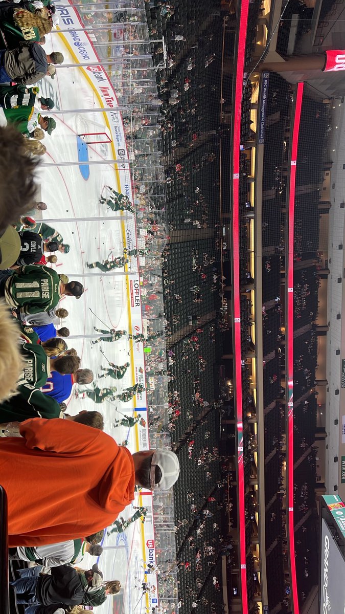 gymmomtwo's tweet photo. Hockey is back! (Well preseason anyway) @mnwild https://t.co/h6I8z1tZkC