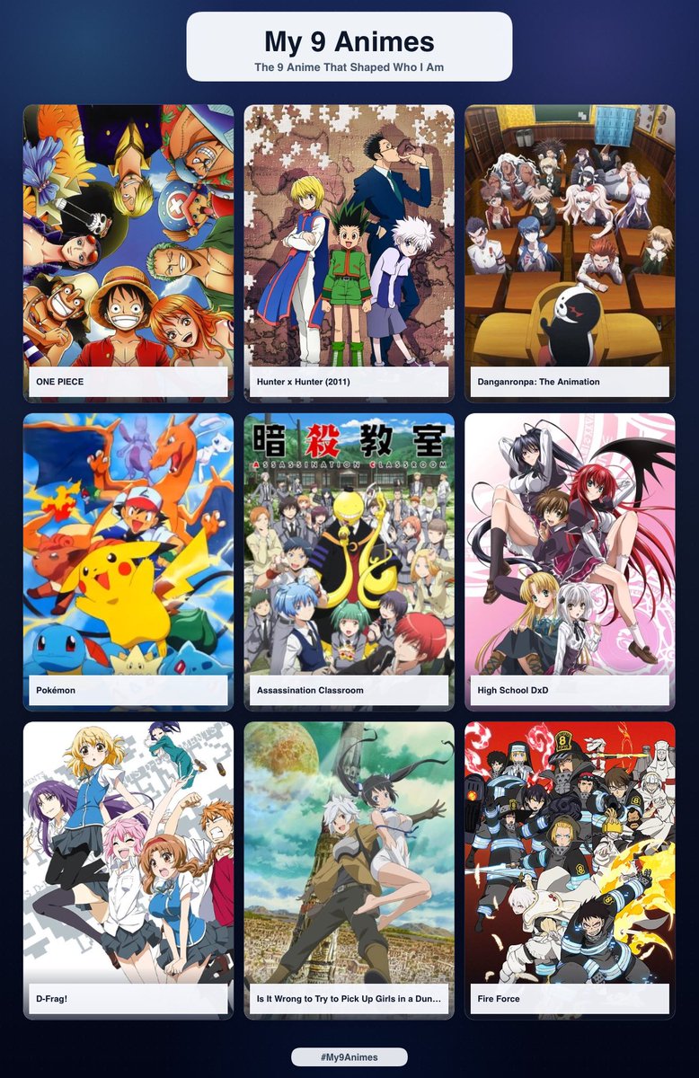 BadMoonVT's tweet photo. 9 animes that shaped me over the years, most of which I have built myself into the story with a compelling and interesting character with fun abilities. It’s always nice to add yourself to the Frey!! https://t.co/ERRxU8t9Rd