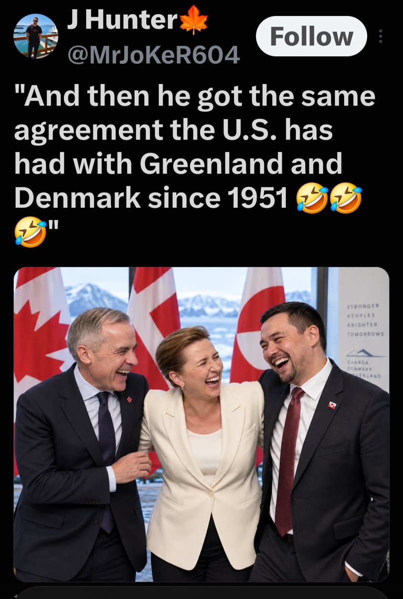 jtdegvd50963's tweet photo. @Eric_TrumpRv Your dad was given a copy of the 1951 agreement and he signed that. Nothing changed. #dumbass #trumpisanidiot #TrumpIsCorrupt #greenland #denmark #usa #uspol #canpol https://t.co/yOBuFSYDy0