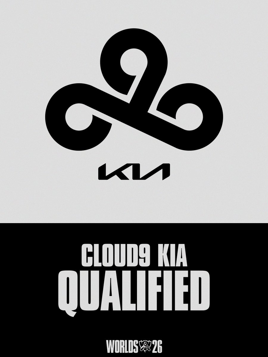 lolesports's tweet photo. WELCOME TO #WORLDS2026:

Congratulations to @C9LoL on qualifying for the 2026 World Championship! https://t.co/I2fEkhooHY