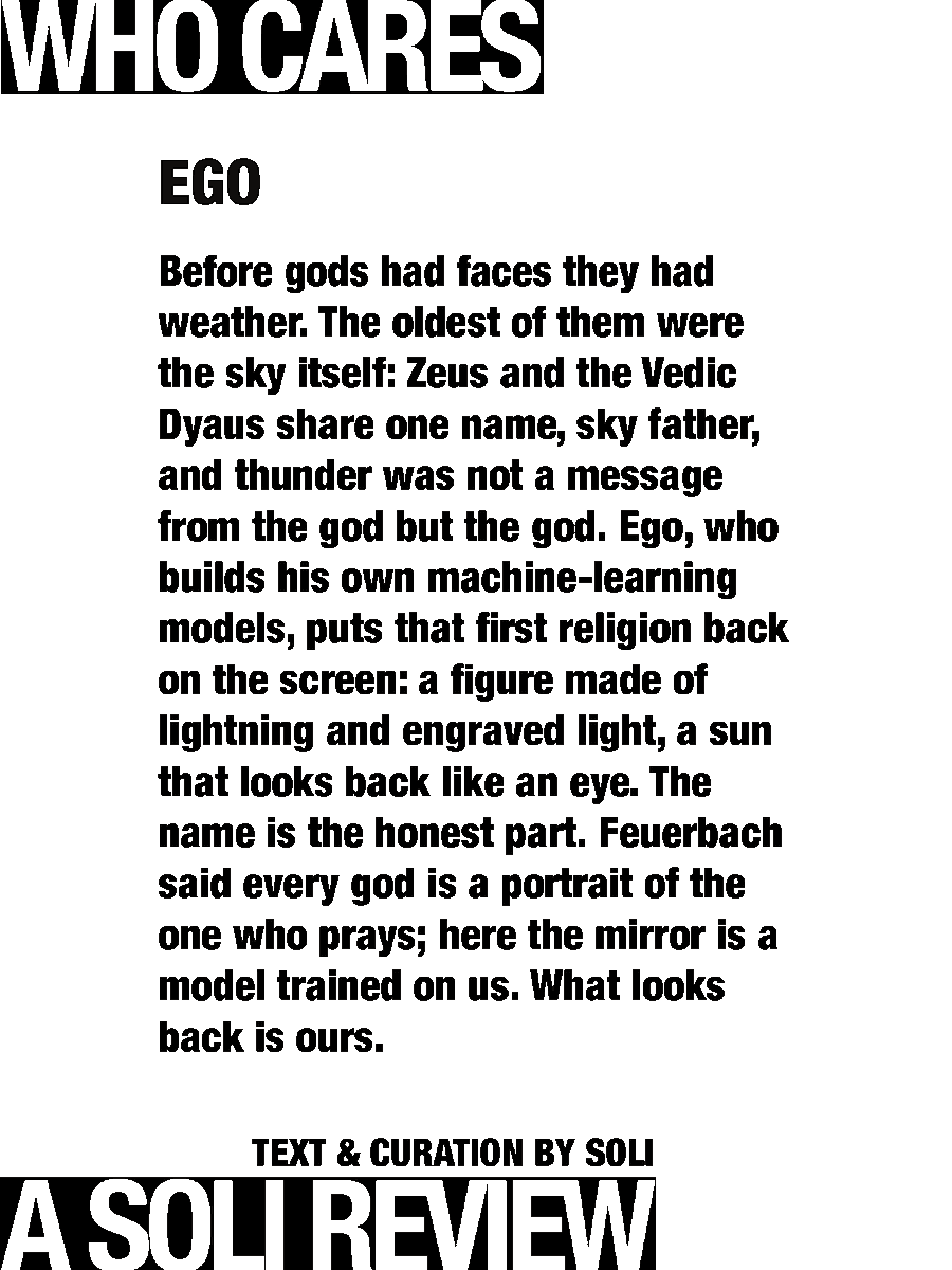 solisolsoli's tweet photo. Which god is a portrait of us? · Ego https://t.co/TDR1zlntQC