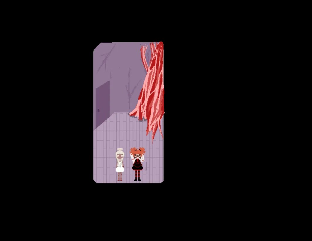 ophanimkei's tweet photo. 🍄🥩 MEAT GIRL COMPLETE🥩🍄 

Meat Girl, my yuri RPG Maker game about a girl searching for her  mentally ill roommate in cold mountains filled with meat, is now available on Itchio and Steam! 

It includes an artbook, new art and dialogue, and one secret! https://t.co/z1zADT7IpE