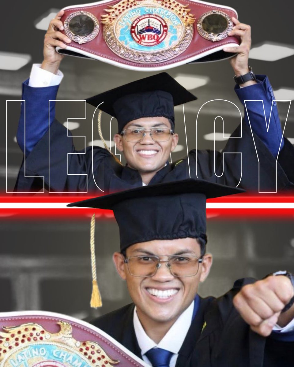 WorldBoxingOrg's tweet photo. Legacy reaches beyond the ring and into the classroom. A champion’s greatness grows through the commitment to becoming better every day. 🎓🥊

Congratulations, Gerardo! May this achievement fuel many more victories—in the ring and in life! https://t.co/VuNia93whc