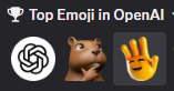 bbaoo777's tweet photo. OPENAI CAPYBARA

I just joined the Official OpenAI discord and they literally have a custom emoji of a capybara

Its the top emojie after the GPT logo 

It's called "capybarathink"

https://t.co/0PtZnLLG8U https://t.co/cEsw6QAumK