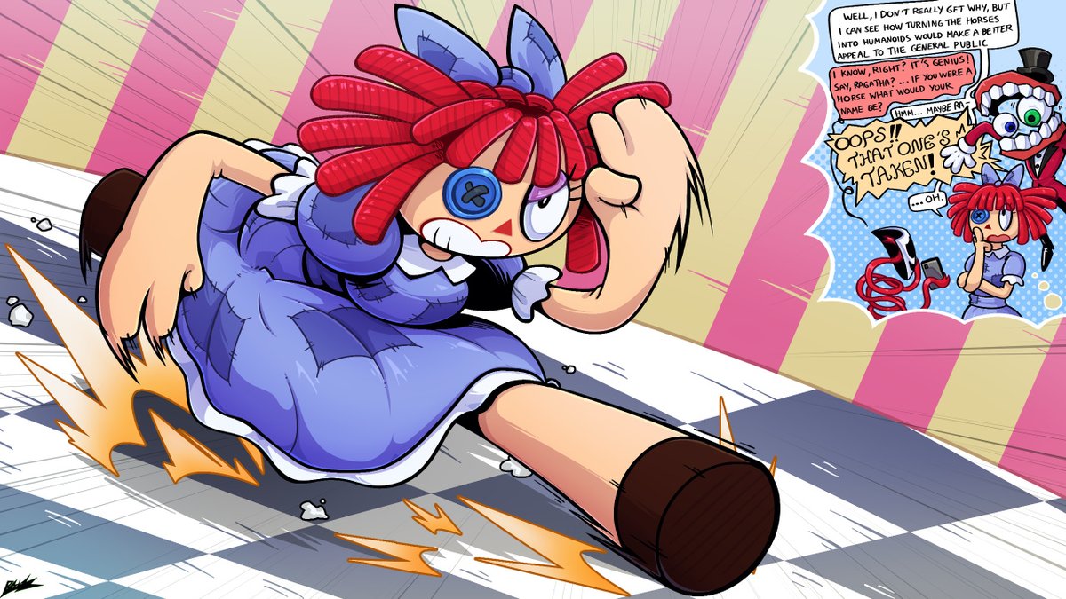 RaykichiShadow's tweet photo. Ragatha could speedrun the entire Digital Circus with all that horsepower if she wanted https://t.co/y6XTrr4DfI