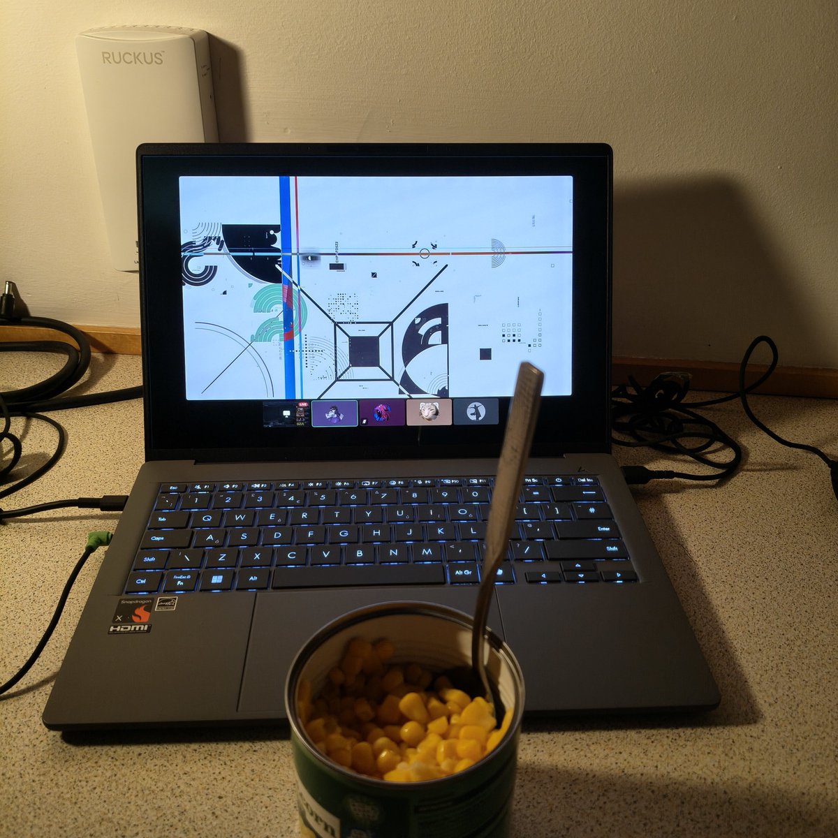 ansientpublic's tweet photo. Wemmbu watch party (ignore the corn) https://t.co/U5ZwguYDm7