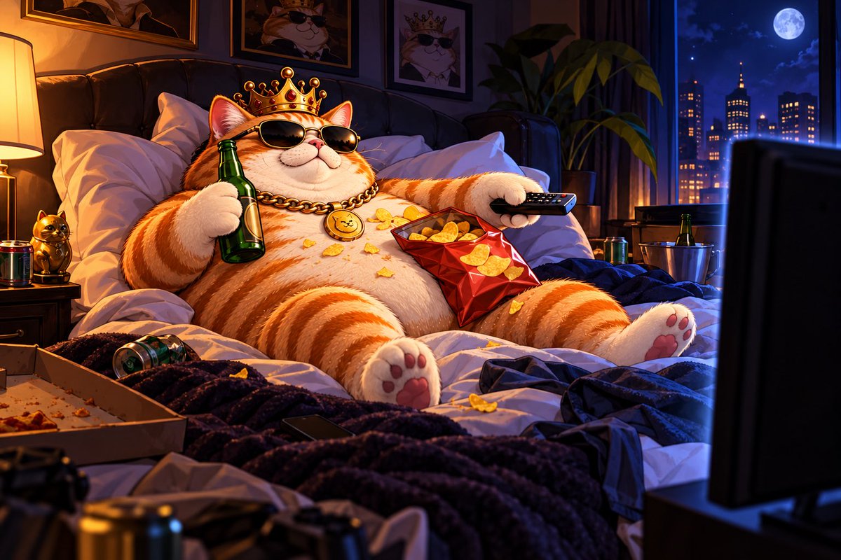 FATCATT___'s tweet photo. Happy weekend from $FATCAT 🐱🍺

No charts. No stress. Just getting fatter.

Enjoy the weekend 🍻 https://t.co/L7RXr0vRDs