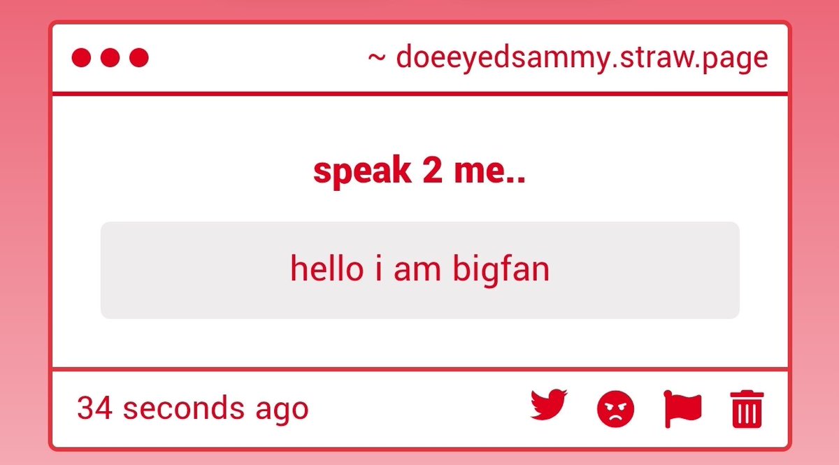 sammysdoe's tweet photo. hello bigfan https://t.co/mHGXS4jf4j