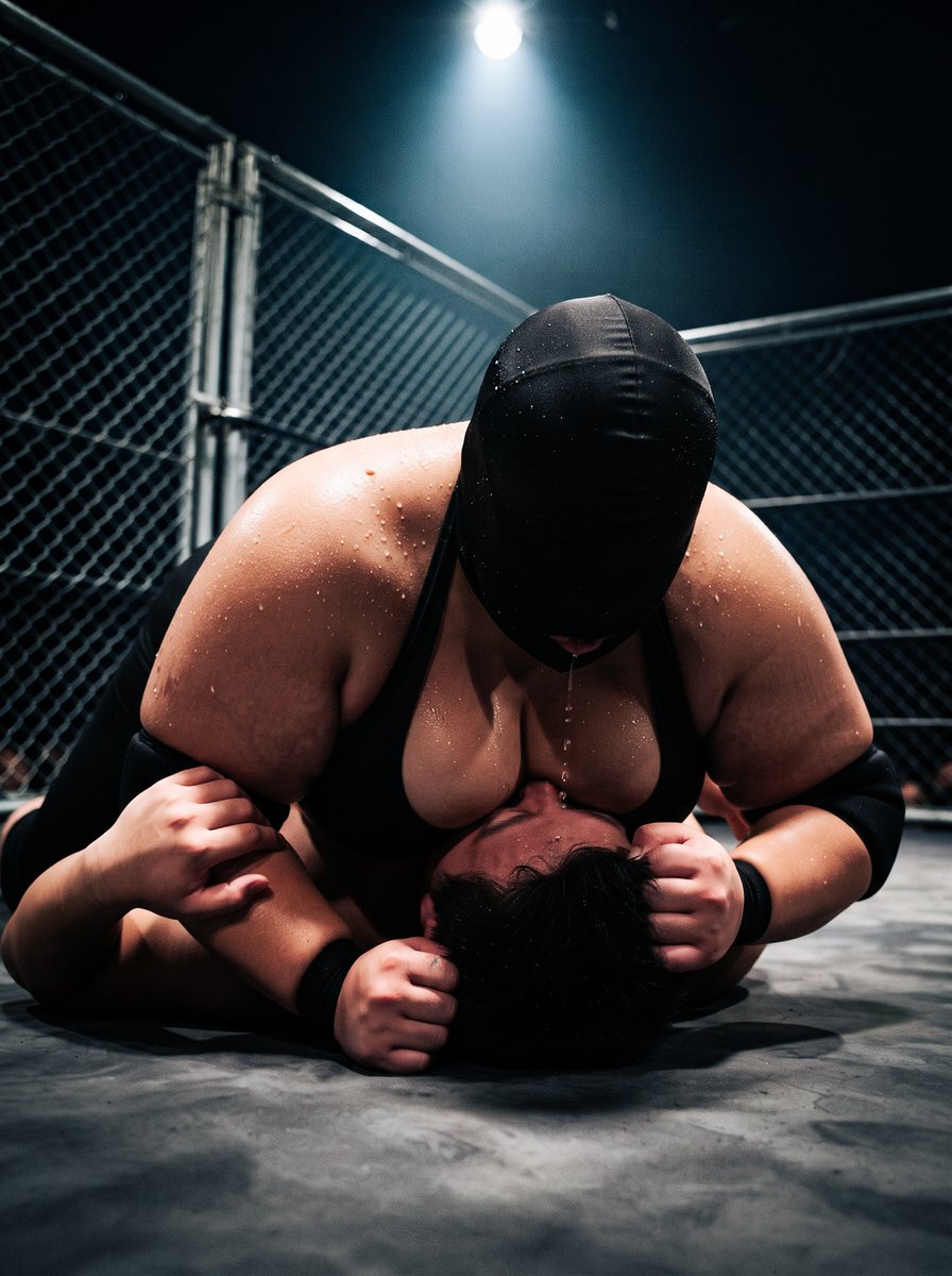 DEKKAI_BBW's tweet photo. #AI女子プロレス #フェチ #BBW
金網デスマッチの中で行われるマシーンQ選手の一方的なドミネーションプロレス。圧倒的体格で相手を押しつぶす https://t.co/S1yYdbWVWR