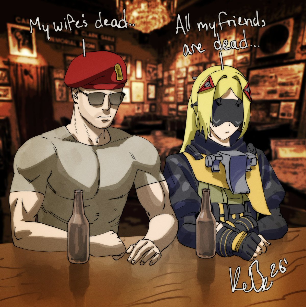 phelix_kelvin's tweet photo. So Boone and Trigger walked into a bar. https://t.co/DmErkEspTd