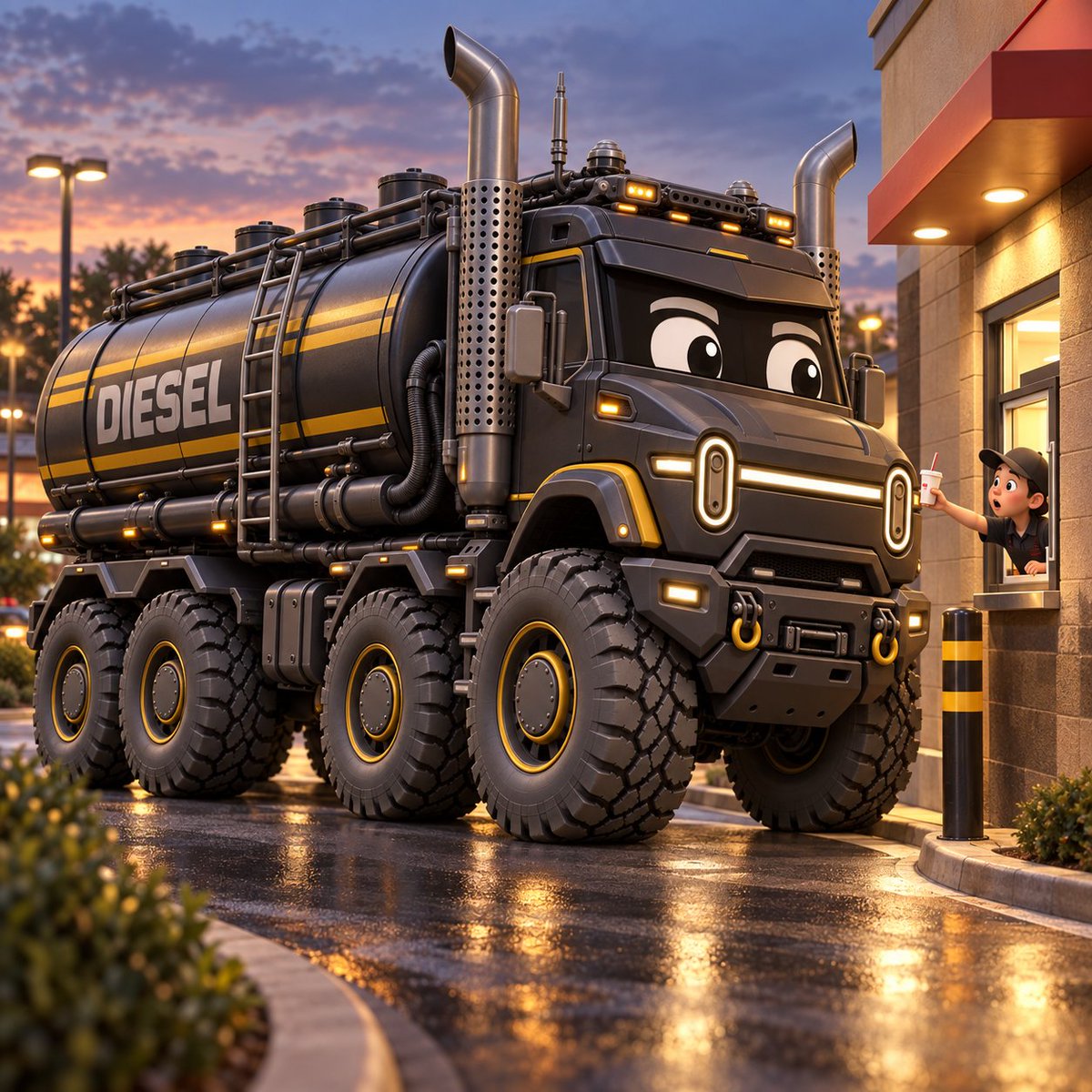 DieselOnHood's tweet photo. Just put the fries in the FRUNK lil bro. 

$DIESEL https://t.co/TCTwzZ9Tlx