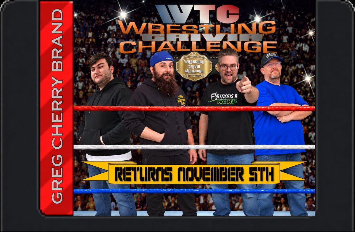 GregCherryBrand's tweet photo. Thursday, November 5th. It returns. #WrestlingTriviaChallenge https://t.co/FAE23baWZ0
