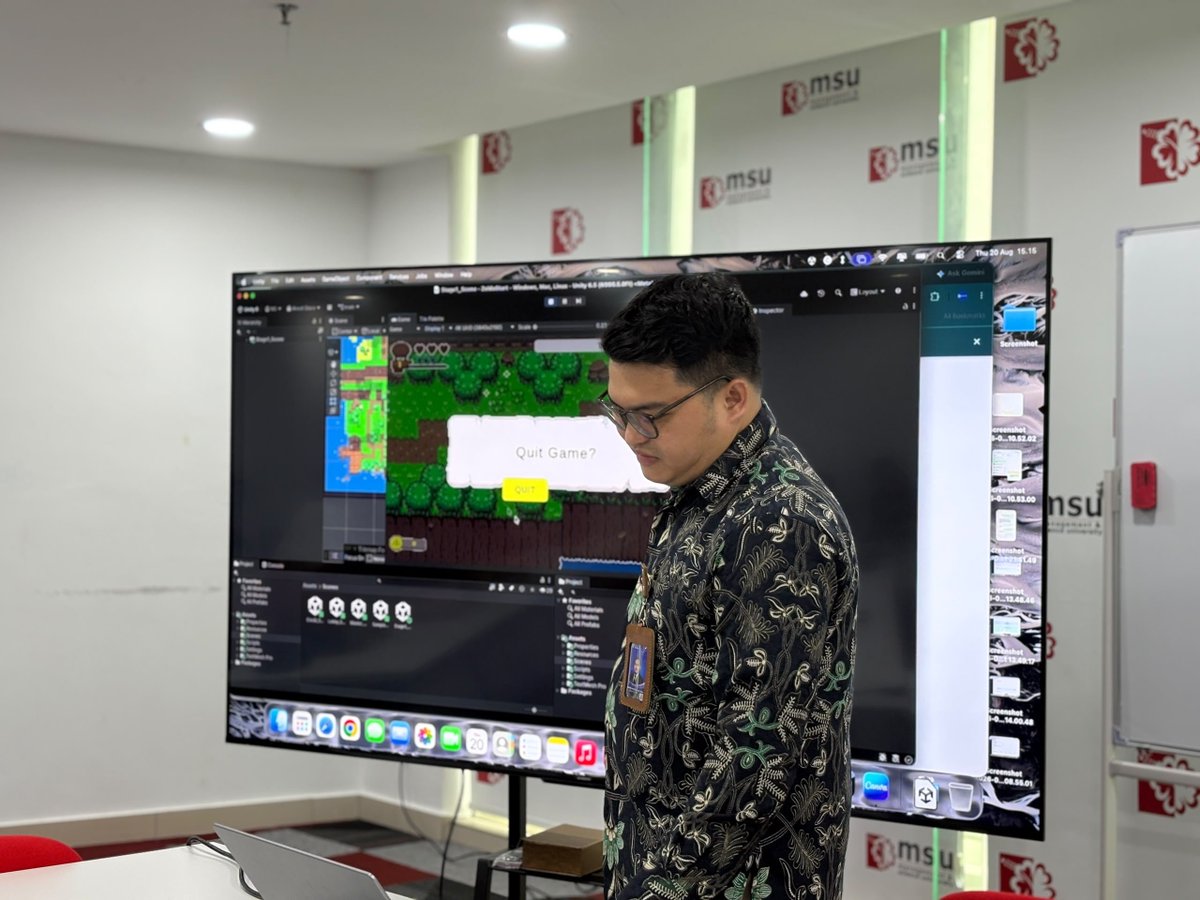 msumalaysiaFISE's tweet photo. 🌊🎮 MSU FISE students explored how Unity, interactive storytelling and game-based learning can inspire marine conservation through a guest lecture by Mr Nugroho Syahputra from Politeknik Negeri Medan. 🪸🌏
#InternationalGuestLecture #MSUmalaysia #MSUFISE #MyPremierDigitalTech https://t.co/GDwLhlujGI
