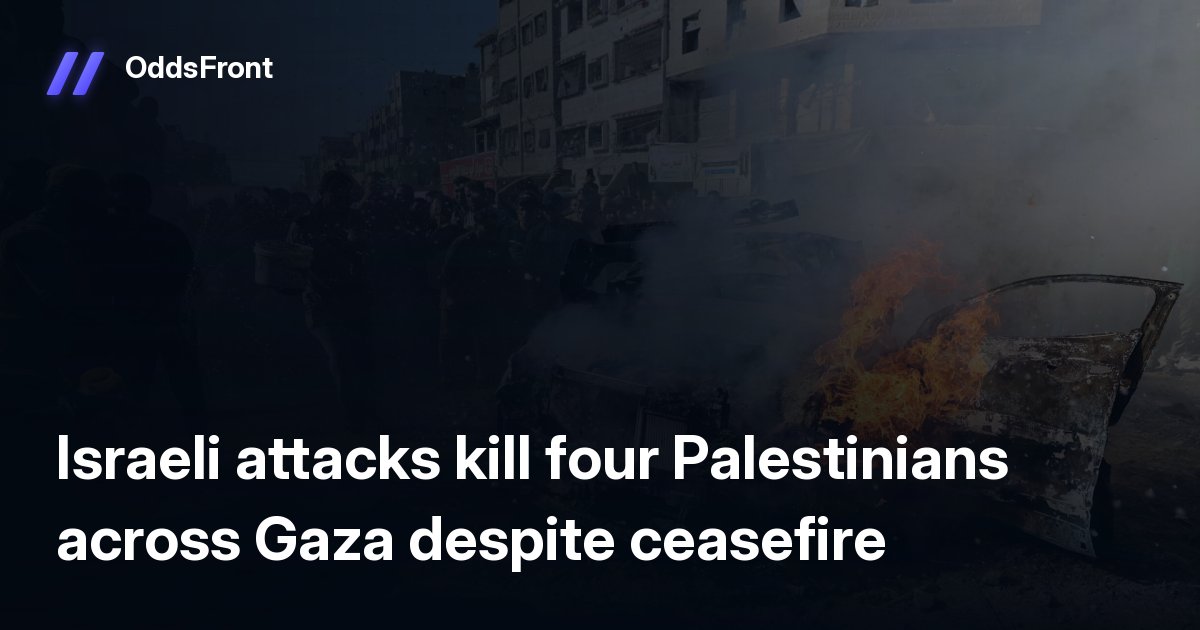 alotofbit's tweet photo. 🗞 Israeli attacks kill four Palestinians across Gaza despite ceasefire https://t.co/nyM7yZJ4vs