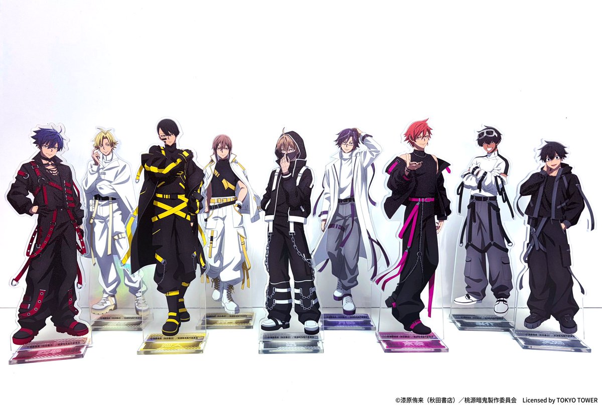 colab_tokyo's tweet photo. 【商品紹介📢】
レインボーアクリルスタンド　各\1,540(税込)

光の当たり方や見る角度によって、キラキラと虹色に輝く特別なアクリルスタンド。
いつものイラストやキャラクターがさらに華やかに✨
デスクや棚に飾るのはもちろん、推し活グッズにもぴったりです🌟

ーーーーーーーーーーーーーーーーーーーー
TVアニメ「桃源暗鬼」×東京タワー -NEON TOWER MISSION-
🗓期間：2026年9月25日(金)～10月21日(水)
📍場所：東京タワー フットタウン2階 Co・Lab-TOKYO-
🔗https://t.co/OnyZ8sw9LT
ーーーーーーーーーーーーーーーーーーーー

#桃源暗鬼 #TOUGENANKI #TOKYOTOWER