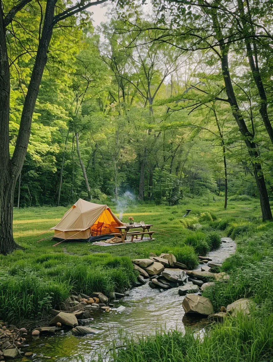 oust01's tweet photo. Woke up to golden sunlight filtering through pine trees, the crisp morning air carrying the distant sound of a stream—this is exactly the quiet magic of solo camping that I’ve been craving. https://t.co/MEiFSgqsss