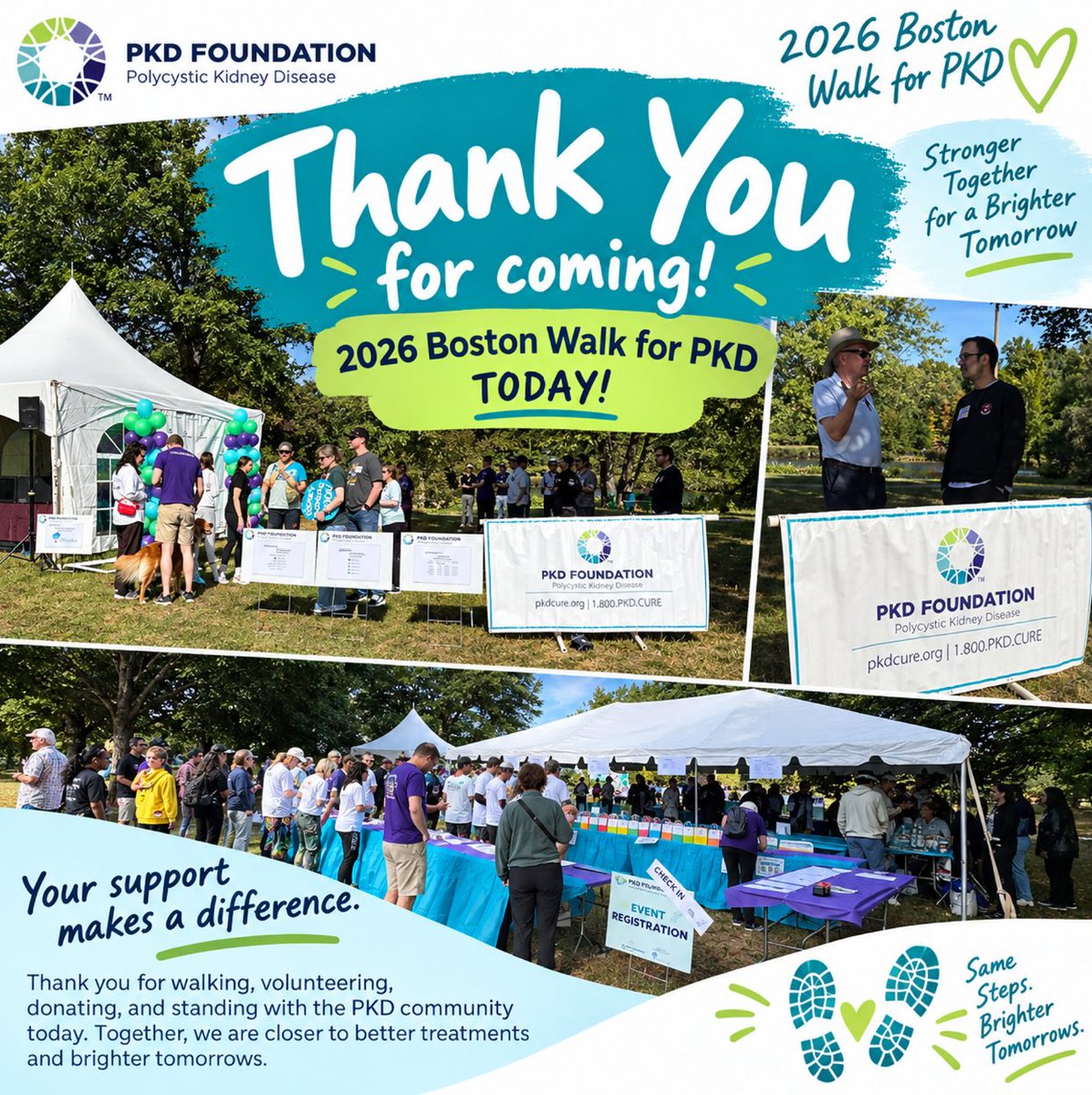 NewEnglandPkd's tweet photo. Thank you, Boston! ๐๐๐
What a wonderful day at the 2026 Boston Walk for PKD.
Thank you to everyone who walked, volunteered, donated, supported, and showed up for the #PKDCommunity today.
Every step matters. Together, weโre moving toward brighter tomorrows.
#WalkForPKD #EndPKD #PKD