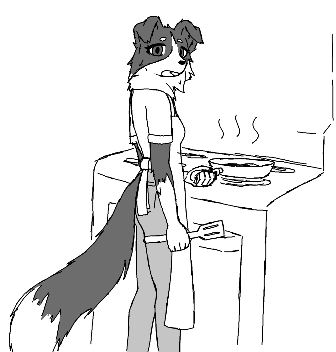 anthrofoo's tweet photo. Collie wife cooking by AKM from https://t.co/fwZsDnLe7x https://t.co/AQh3BvAm36