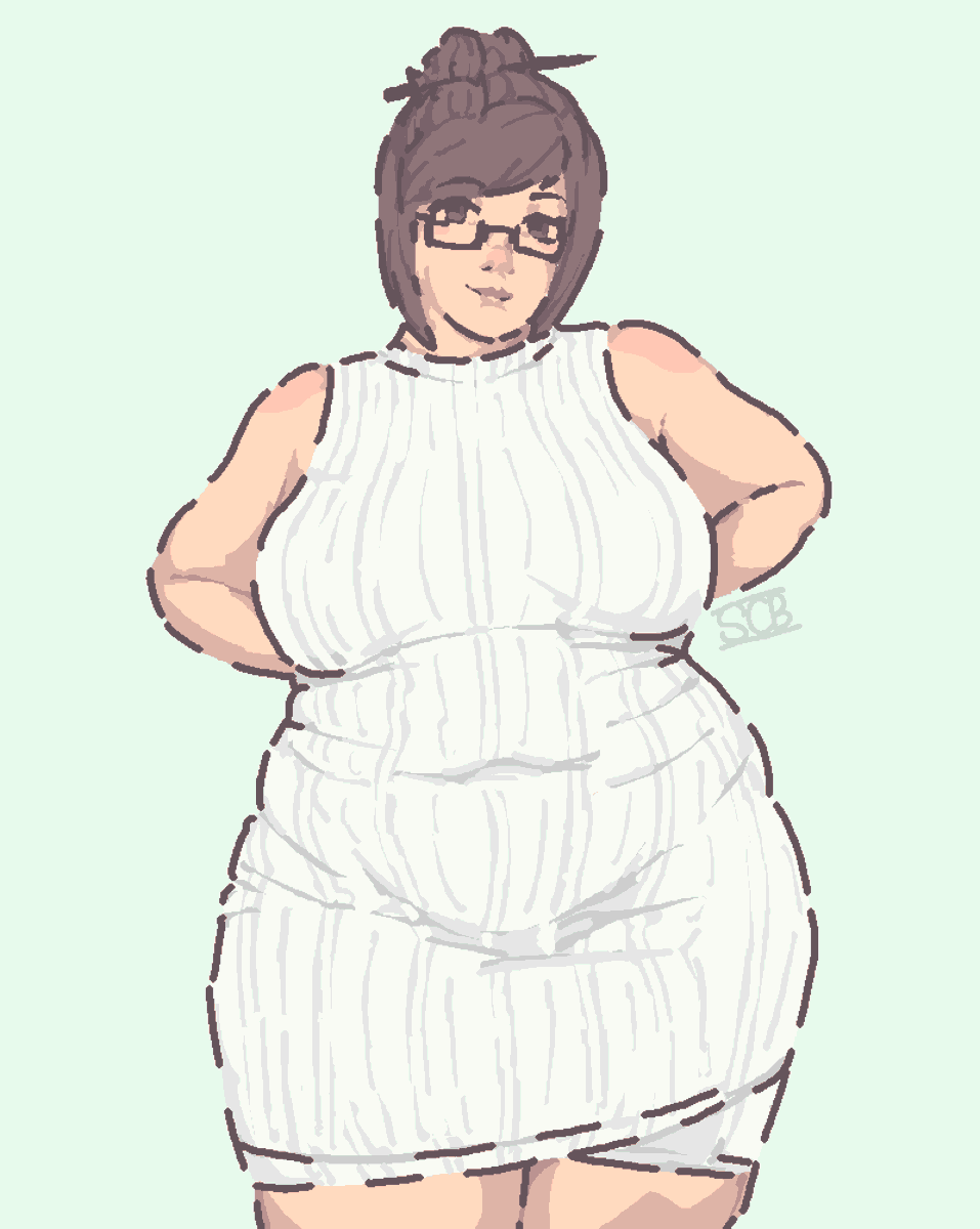 BigMeiLover's tweet photo. Mei Overwatch - Sweater Dress https://t.co/50VMsaC1eO