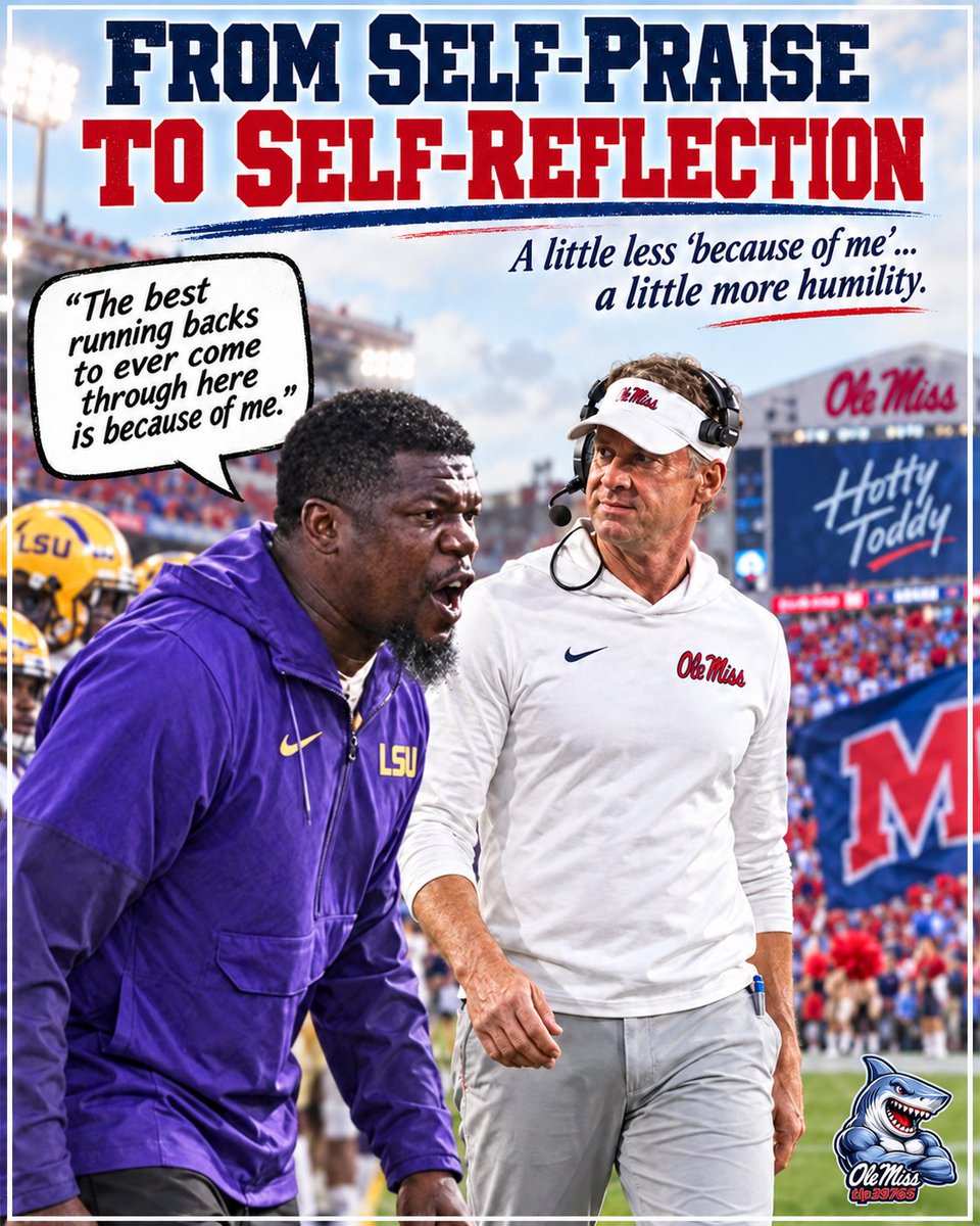tlp39766's tweet photo. Kevin Smith had plenty to say to the Ole Miss student section about how those great running backs were “because of me.” 😂 Confidence is fine. Acting like a child and making it all about yourself? Not such a good look. 🔴🔵 Hotty Toddy. https://t.co/viqRCF9Bkl
