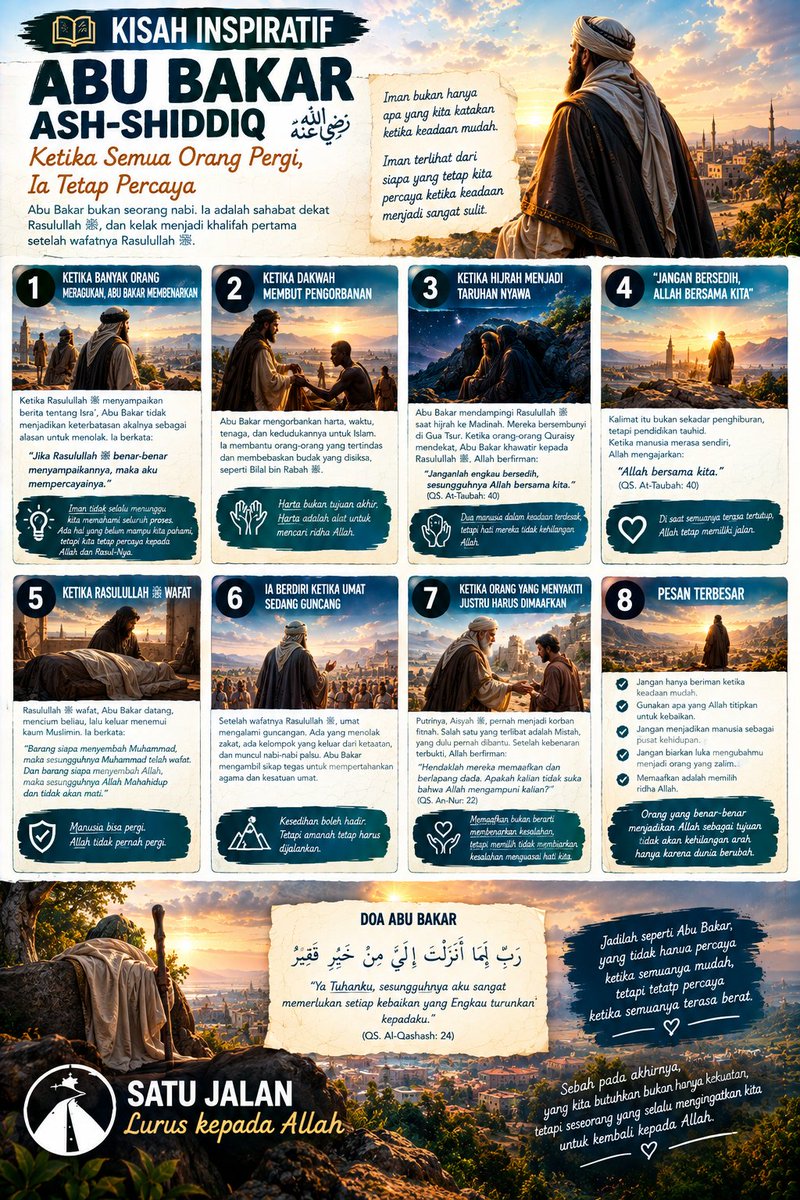 SatujalanX's tweet photo. 📚 Kisah Inspiratif
Abu Bakar. https://t.co/01c1YRqMl0