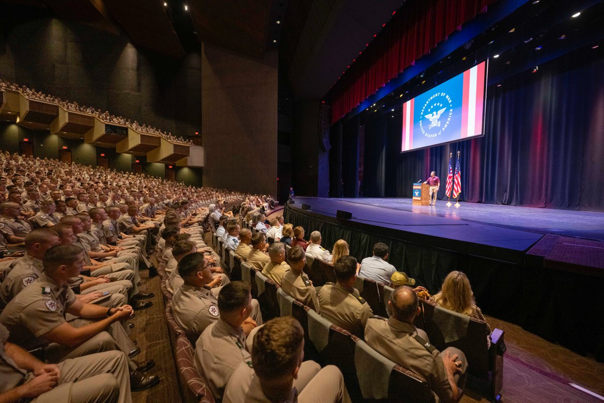 DeptofWar's tweet photo. Today, @SECWAR kicked off the SEND ME TOUR at Texas A&amp;M with the Corps of Cadets.

For generations, Aggies have raised their right hand and answered the call:

SEND ME. https://t.co/xAnxAk5LeM