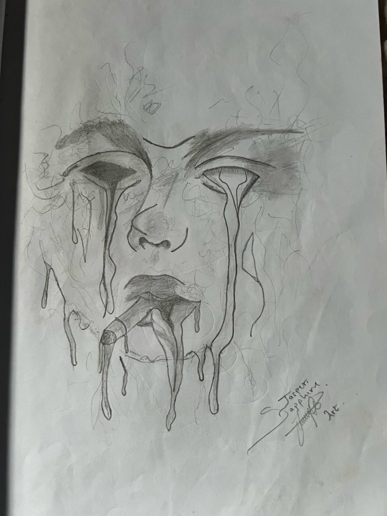 el_sapphire100's tweet photo. Some emotions are too heavy for words, so I let the pencil speak. 🖤✏️
Every tear tells a story. https://t.co/JFgB8EBR39