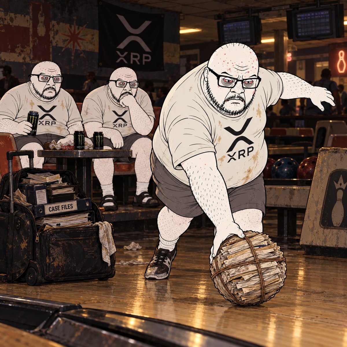 densePPpoo's tweet photo. $UNC compressed his $XRP legal research into a bowling ball. league says it exceeds the weight limit. https://t.co/3iQSBK1wKN