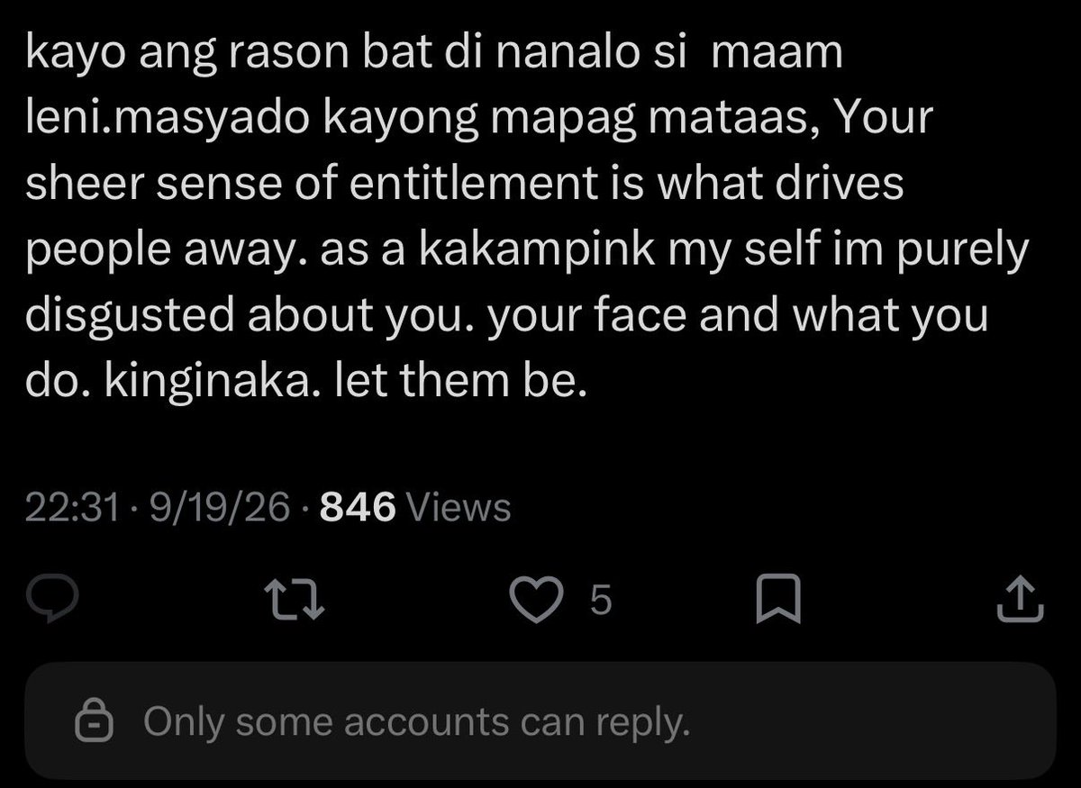 sititojow's tweet photo. that kakampink na na realtalk just blocked me. you are eager and high spitited to cancel criticize and mock others of their political stand but cannot accept criticism so nang block ka? https://t.co/ny9RyucO5P