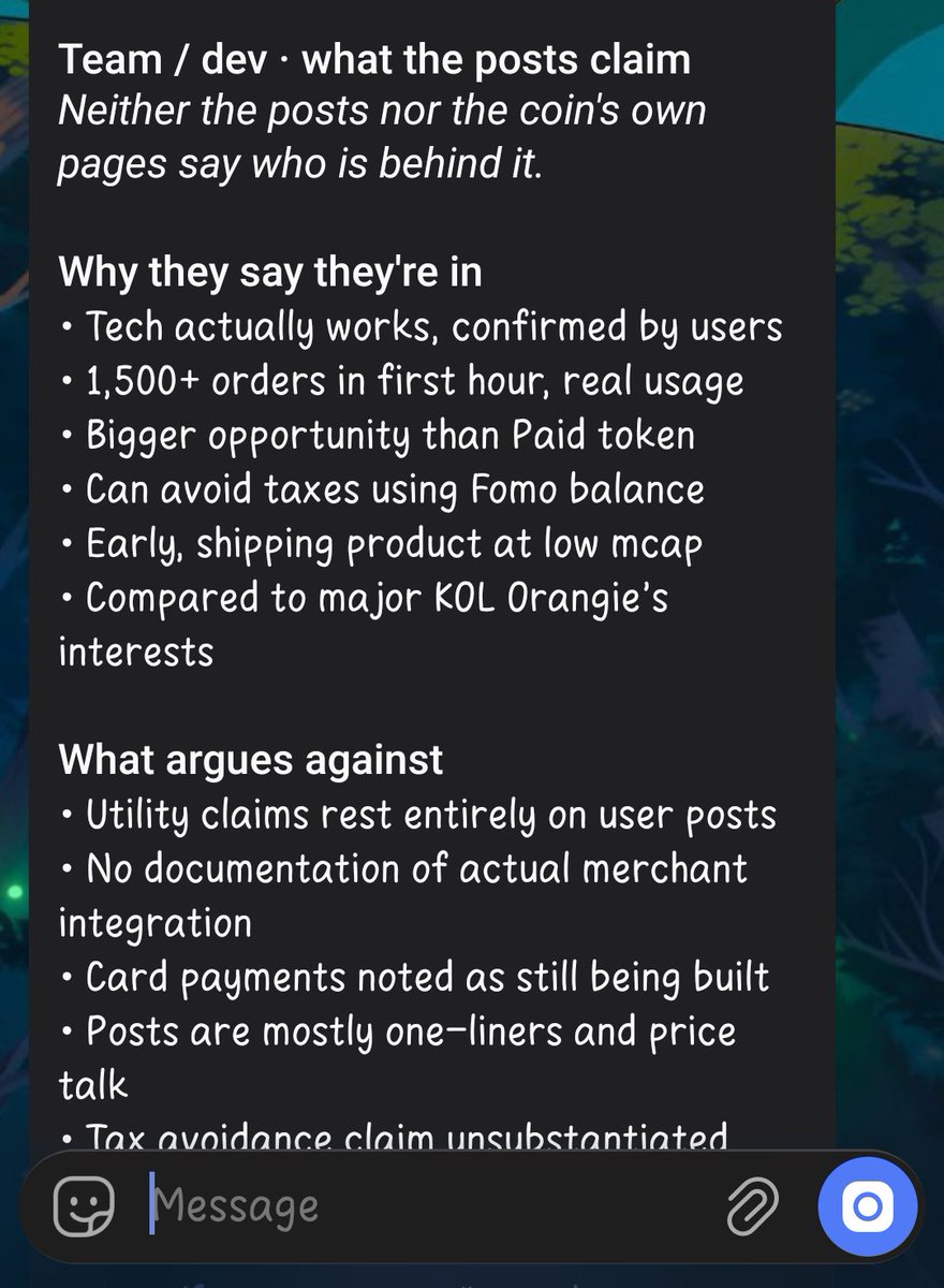 magersih's tweet photo. nemu bot tele bagus lagi (thats why now with tele mostly cukup ya)

buat yang demen tesis lengkap dari fomo dan risetnya, kalian tinggal copas CA aja ke botnya or set as admin di grup kalian.

cuman nunggu approve dari devnya si @shady_oak1 

link botnya:
https://t.co/gnDEhldYgX https://t.co/iLPzjq1uvQ