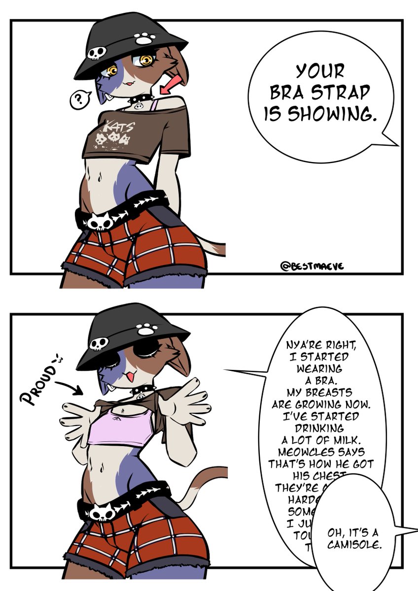 BestMaeve's tweet photo. I'm a little late to the “bra showing trend,” but it doesn't matter ,right? 😗 #fortnite #fortniteart #meowskull https://t.co/sNq0NAsnUd