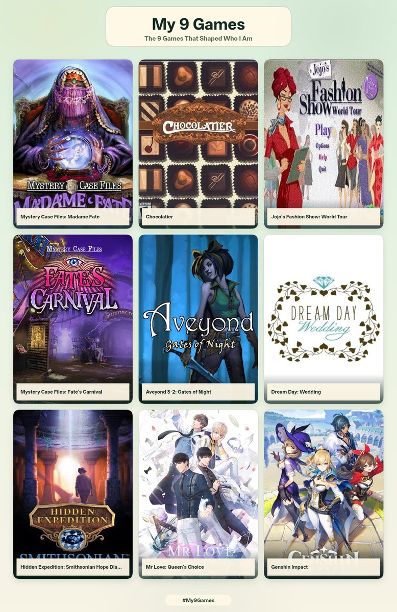 hecate_mk's tweet photo. Lebih cepet mikirin yg game drpd anime dan manga lol
Anyone who recognizes 1-7, we should be friends ✨ 
/Home/ PC games were what shaped me before mobile games came along. The middle row is my ultimate favorites. I considered adding Asphalt 8 but it was technically a "phase" XD https://t.co/3to42Fzhni