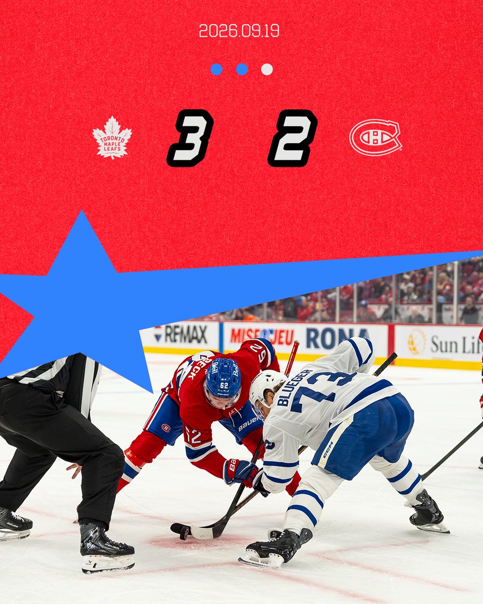 CanadiensMTL's tweet photo. Deux périodes complétées à Toronto et à Montréal

Two periods down in Toronto and Montreal

#GoHabsGo https://t.co/0K0Zh4eqQp