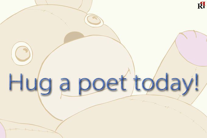 RealisticPoetry's tweet photo. Give a poet a hug today!  

Share this! #poetrycommunity https://t.co/kFYhVCZw9j