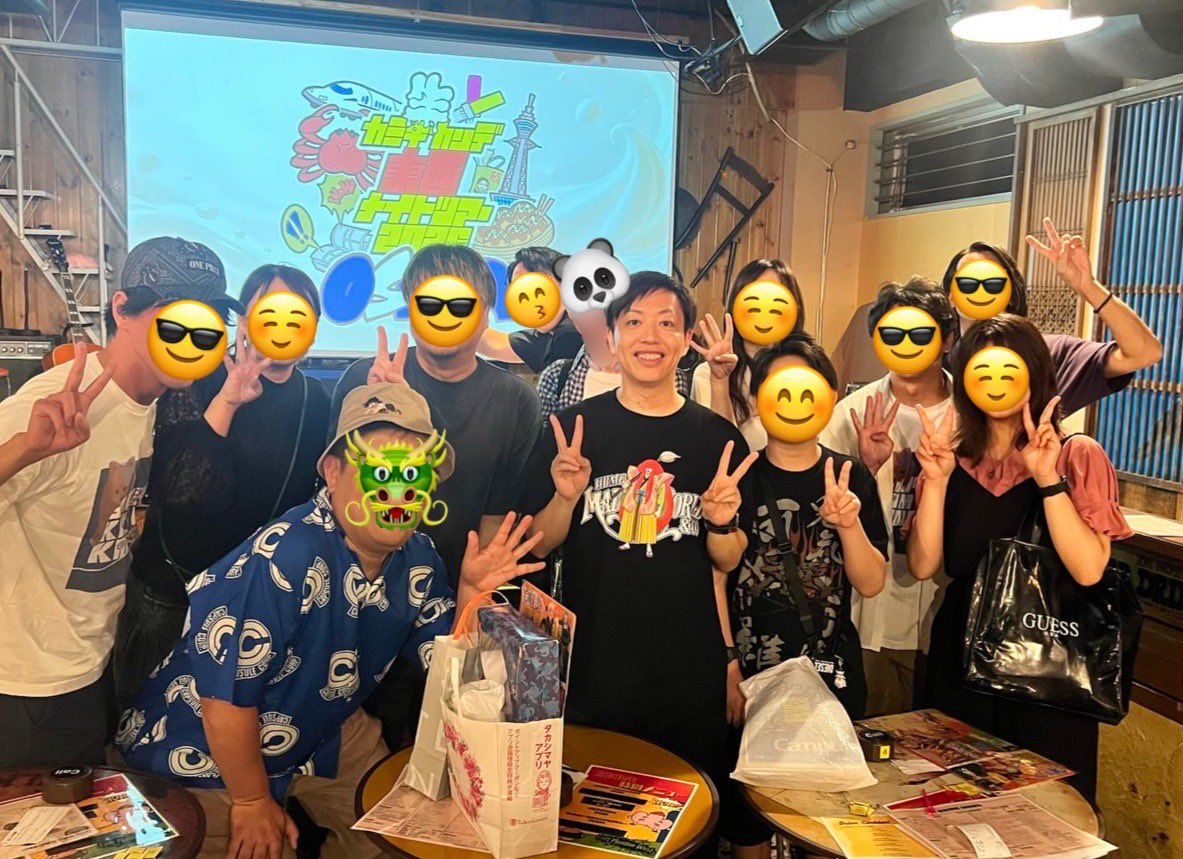 JT_SP_4's tweet photo. 生カミキ東西ナイトツアー大阪🐙

オール明けだというのにろくに寝ないまま大阪入りし、イベント後の2次会で終電で帰る予定が神木さんの再登場によりほぼ全員がそのまま3次会に突入

深夜2時までみんなと一緒にいました🤪 https://t.co/CqawrzyQj8